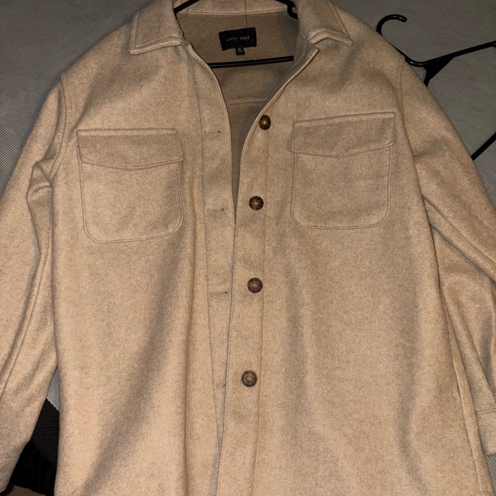 Luxe Beige Wool Jacket